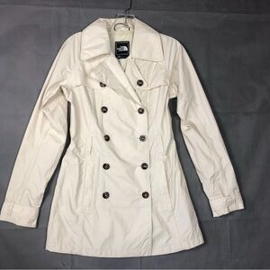 The North Face Women's Off White Beige Trench Coat Jacket Size: XS